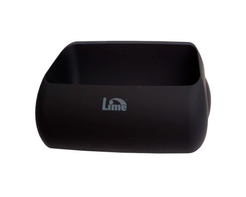 Корзина для мусора LIME, подвесная с держателем мешка, 23 л, черная, 974232