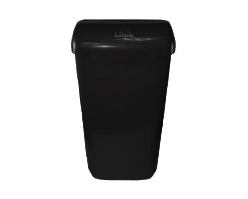Корзина для мусора LIME, подвесная с держателем мешка, 23 л, черная, 974232
