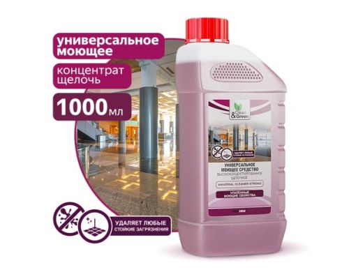 Универсальное моющее средство щелочное, концентрат, 1 л Clean&Green CG8051
