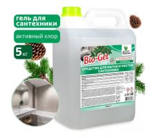 Средство для мытья и чистки сантехники "Bio-Gel" (с активным хлором) 5 кг Clean&Green CG8053