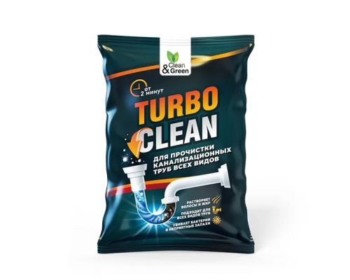 Средство для прочистки канализационных труб (щелочное, пакет) 70 г Clean&Green CG8083