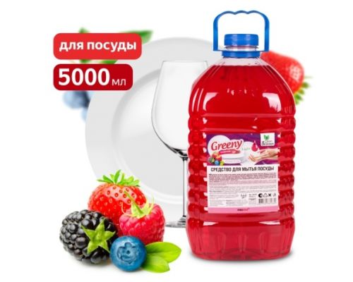 Средство для мытья посуды "Greeny" Light "Лесные ягоды" 5 л/ПЭТ Clean&Green CG8168
