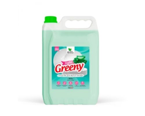 Средство для мытья посуды "Greeny" Light "Алоэ вера" 5 л  (ПЭНД) Clean&Green CG8442