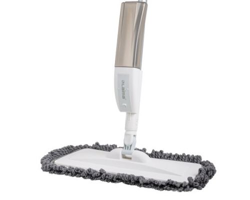 Швабра с распылителем UltraSpray X, 2 насадки из микрофибры объемный ворс, скребок, LAIMA, 609143