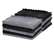 Салфетки из микрофибры 30х30 см, GRAY & BLACK, 180 г/м2, LAIMA, 700610
